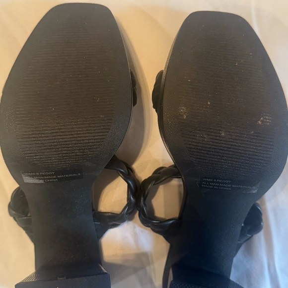 Dolce Vita Black Peggy Braided Sandal Heels - Picture 4 of 10